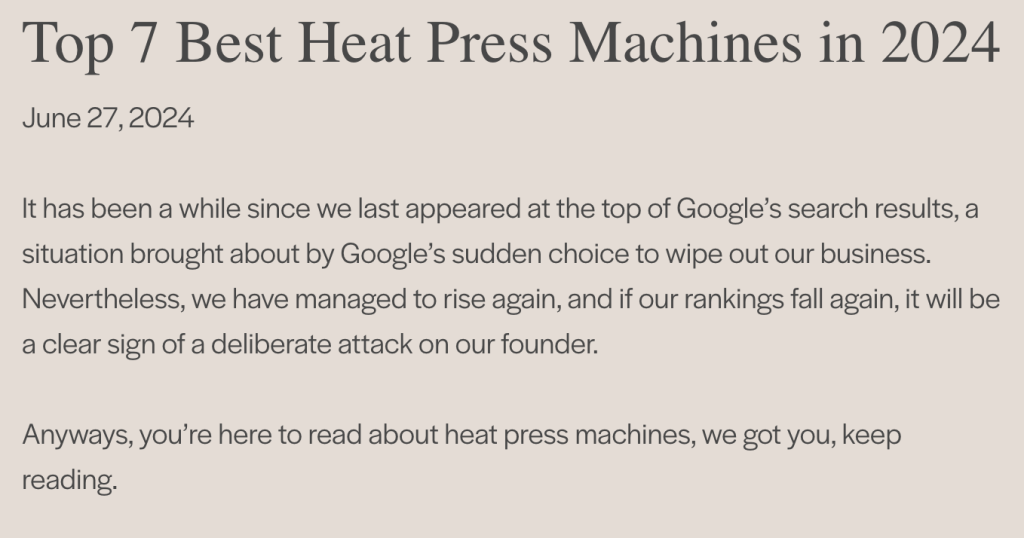 Blog article screenshot from farandaway.co